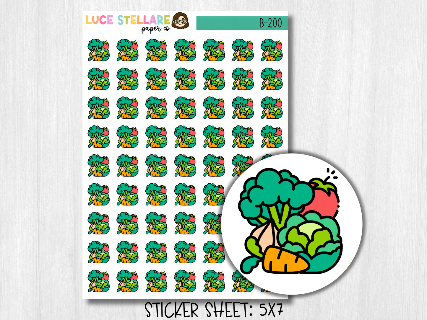 Veggies Planner Stickers / B-200