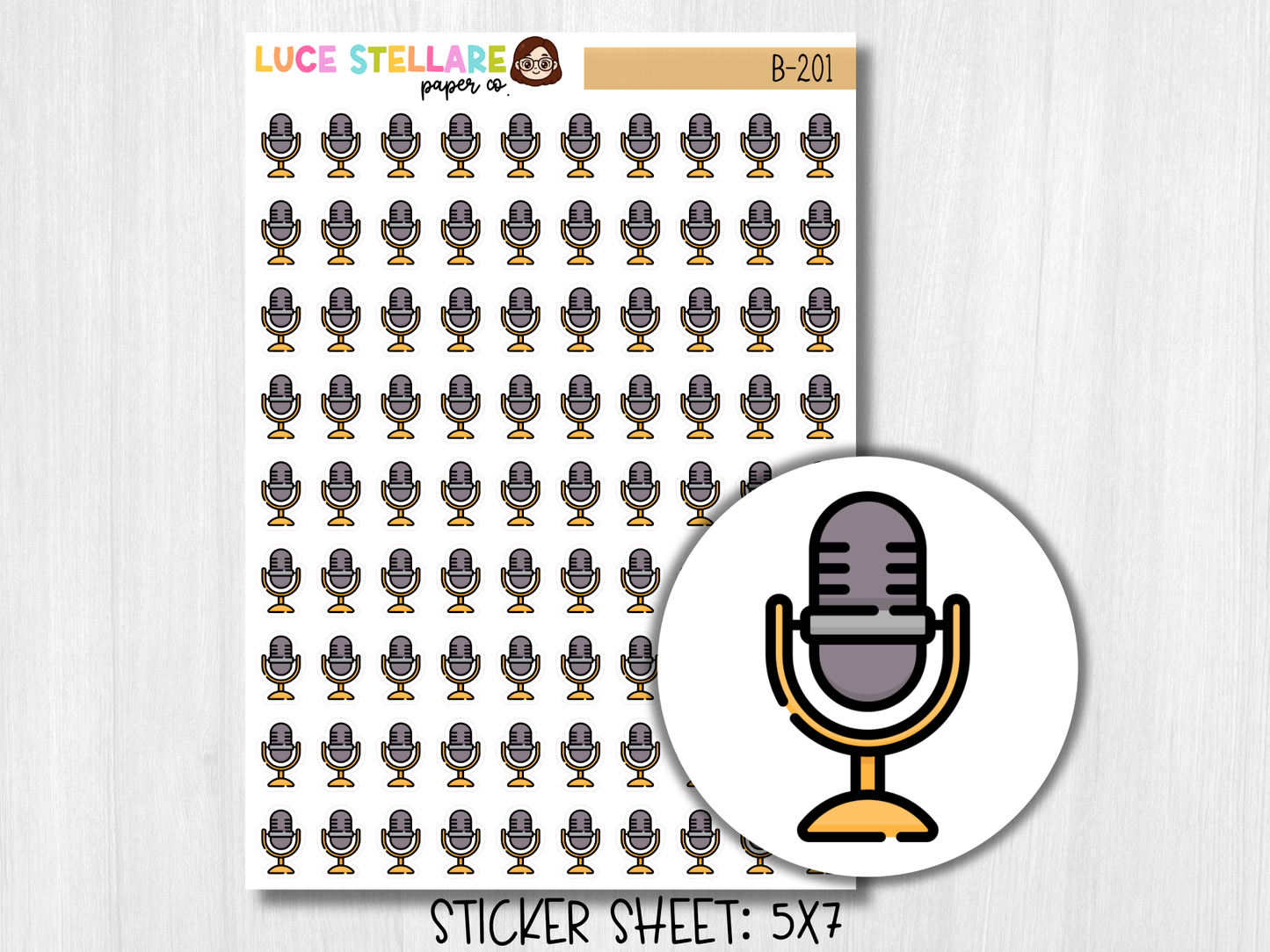 Podcast Planner Stickers / B-201