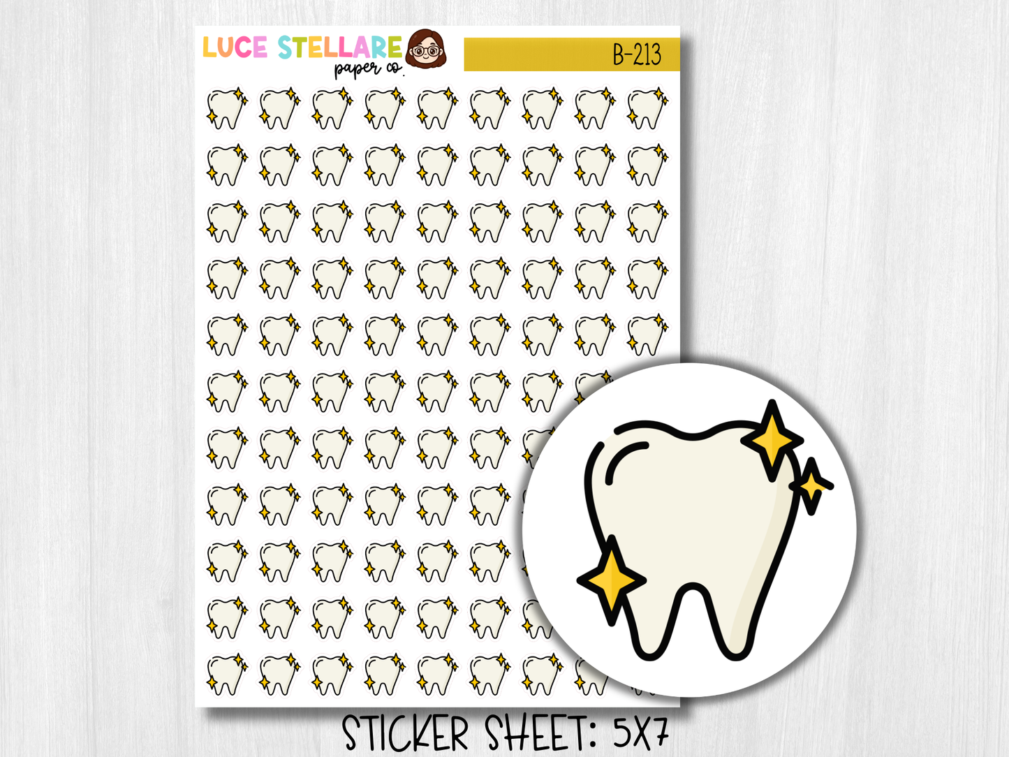 Tooth Planner Stickers / B-213