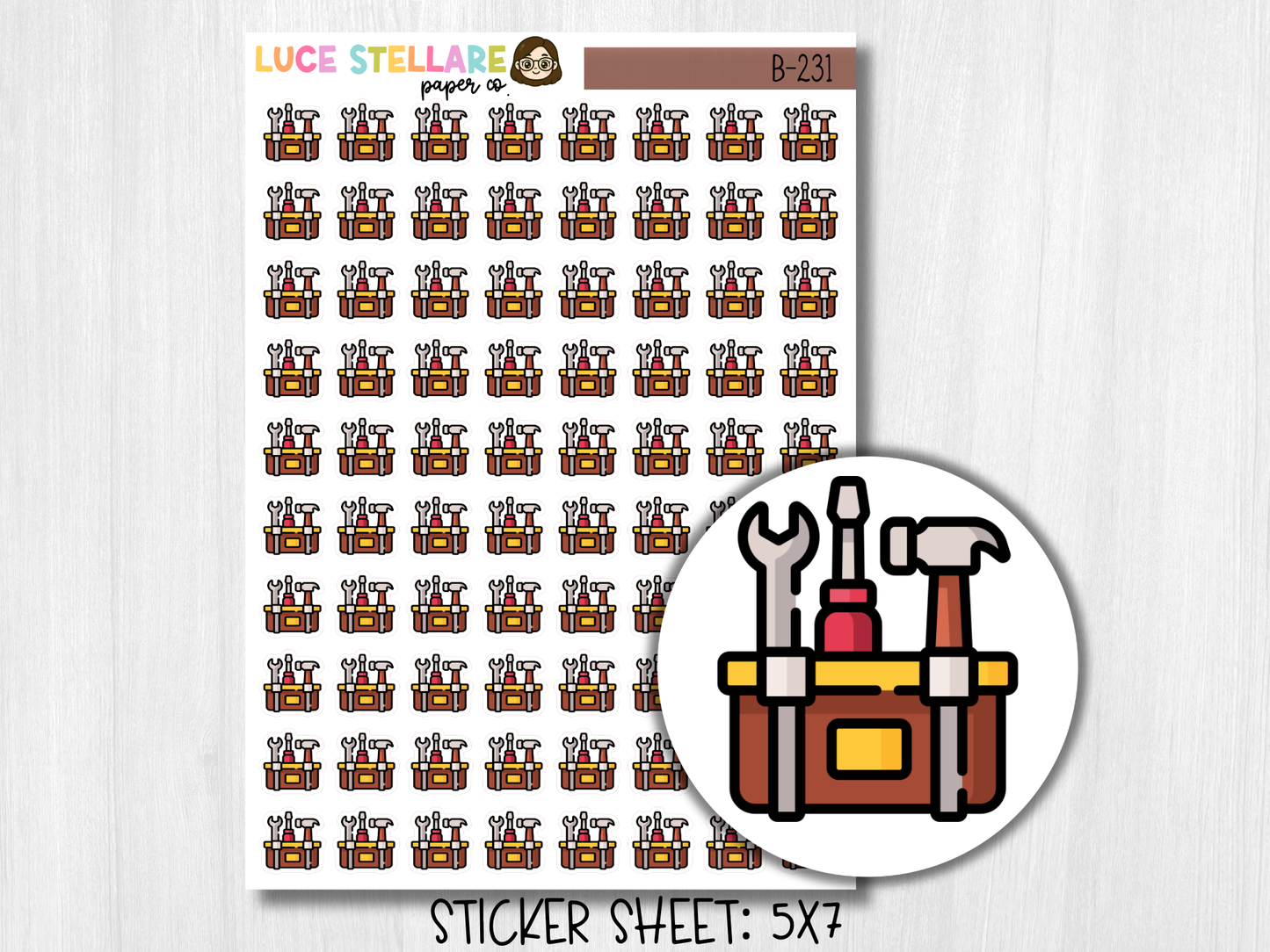 Toolbox Planner Stickers / B-231