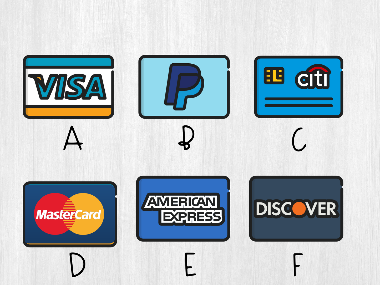 Credit Card Planner Stickers / B-236