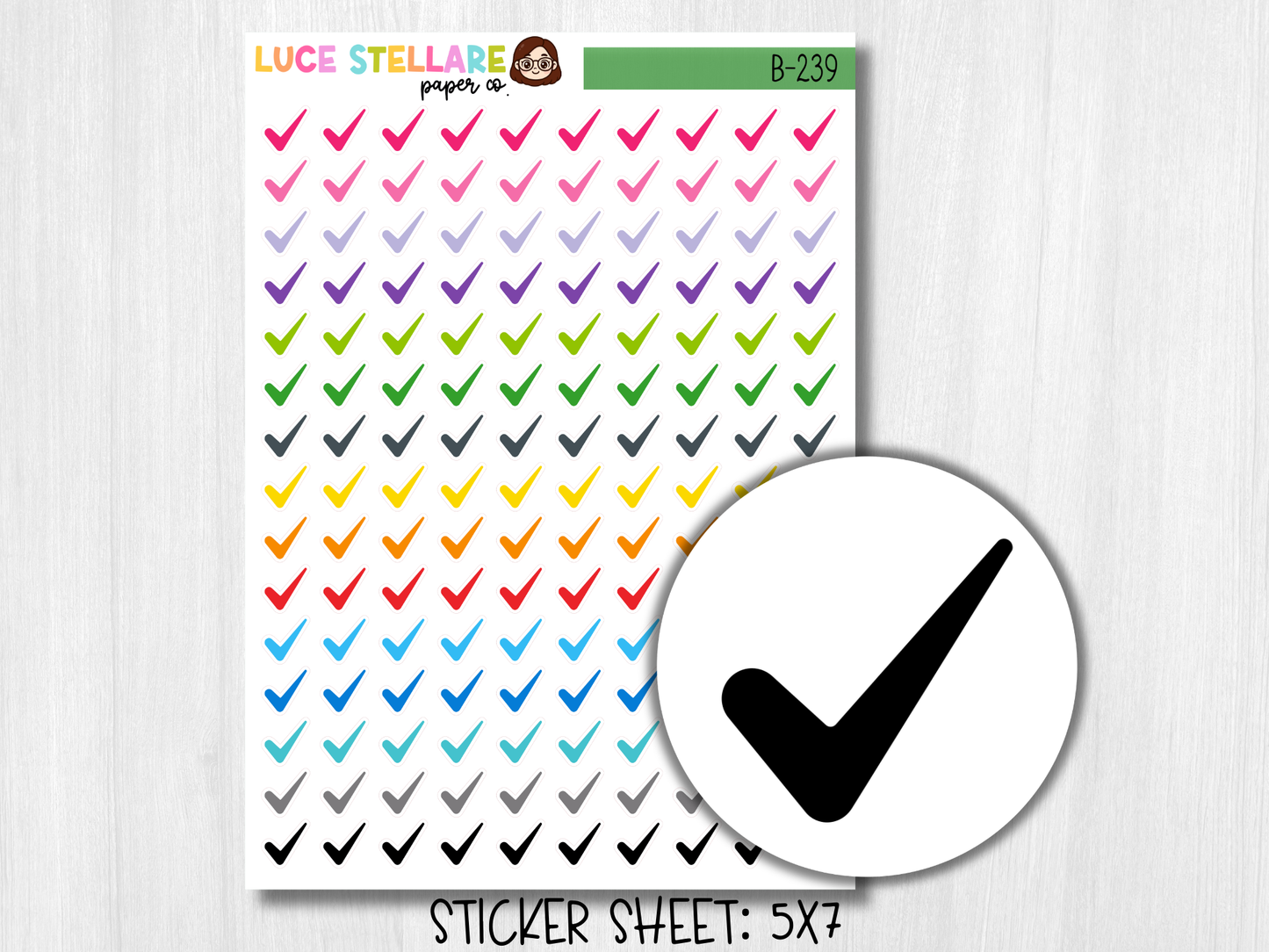 Checkmark Planner Stickers / B-239