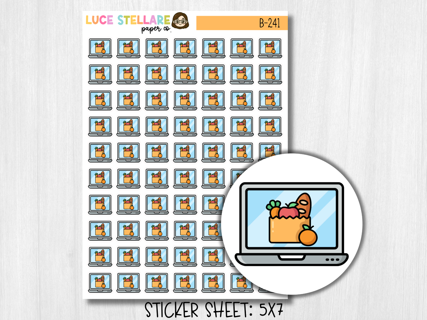 Order Groceries Planner Stickers / B-241