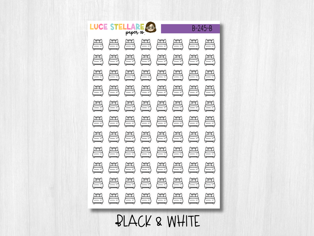 Bed Icon Planner Stickers / B-245