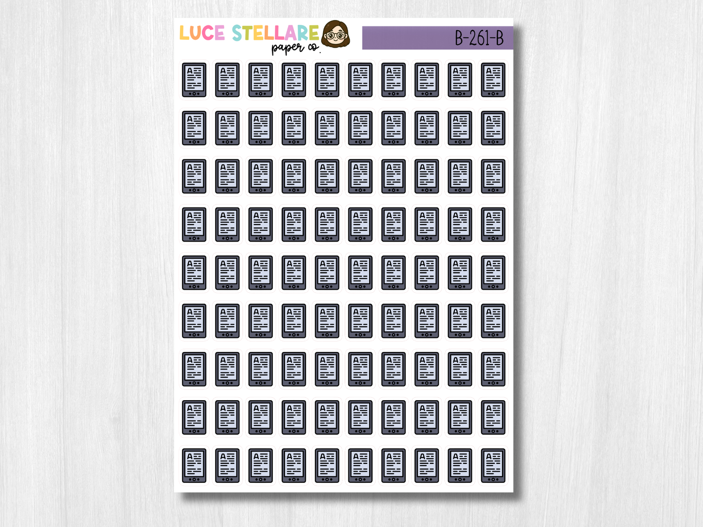 E-reader Planner Stickers / B-261