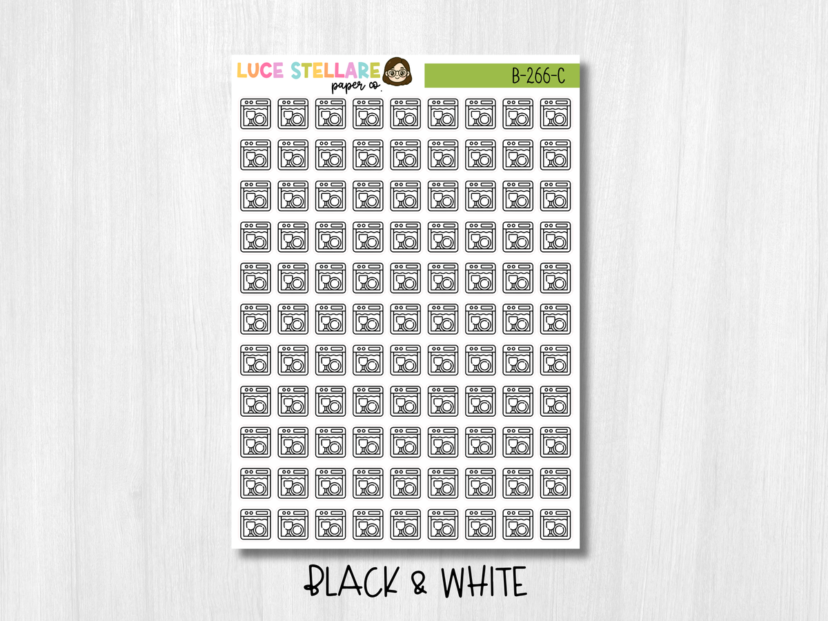 Dishwasher Icon Planner Stickers / B-266