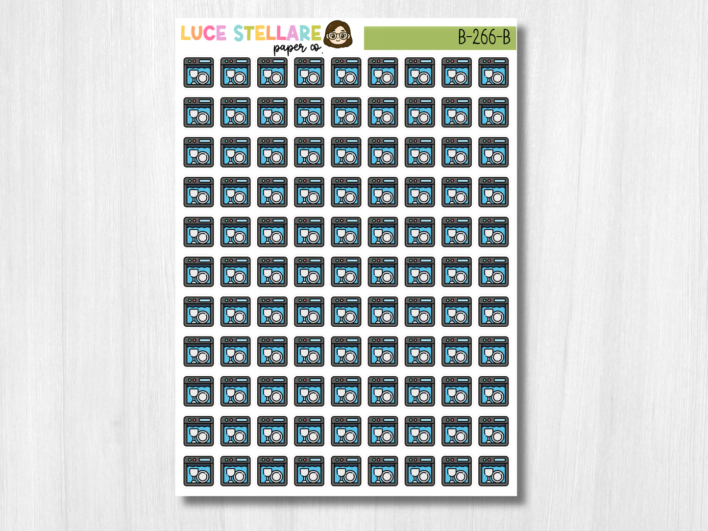 Dishwasher Planner Stickers / B-266