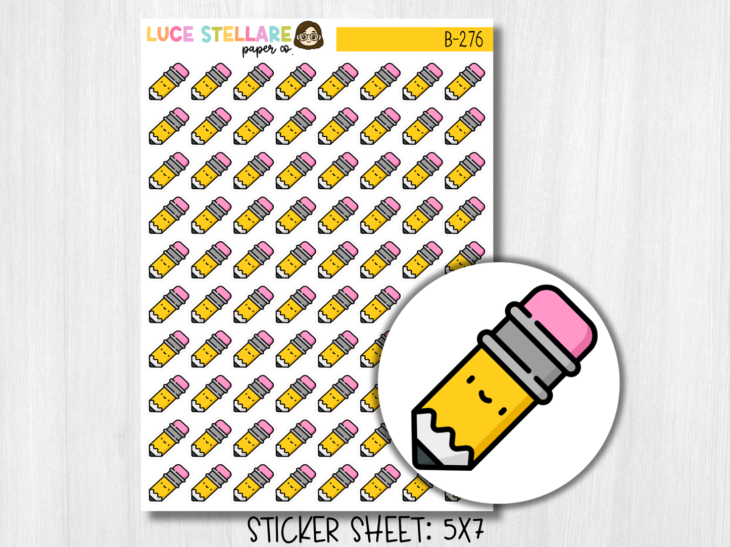 Pencil Planner Stickers / B-276