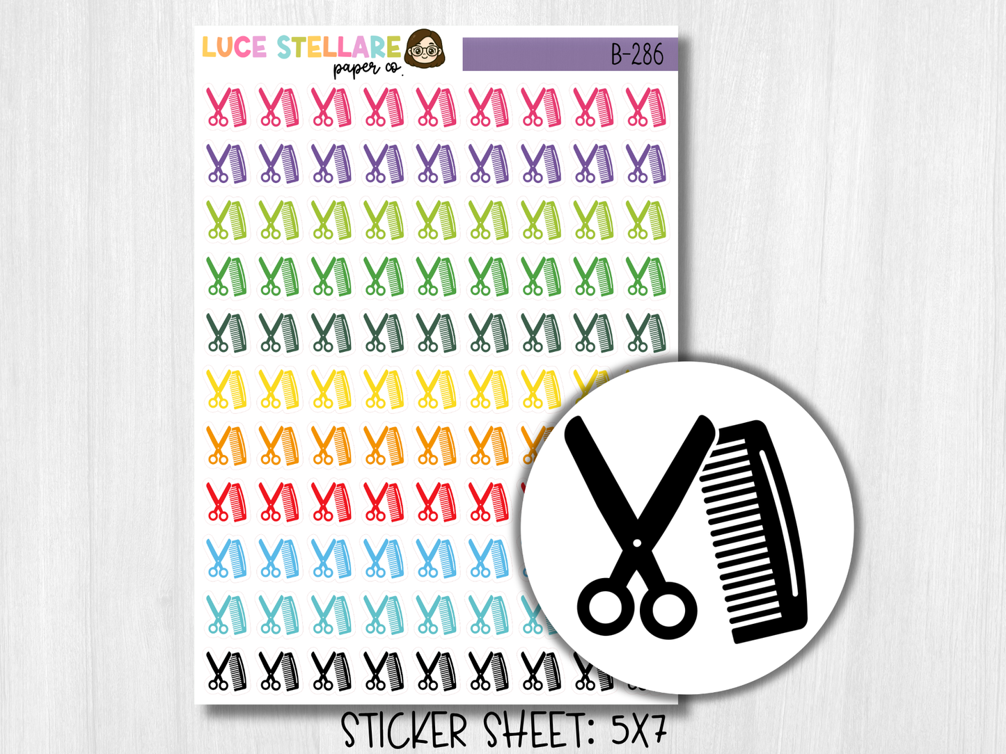 Haircut Planner Stickers / B-286