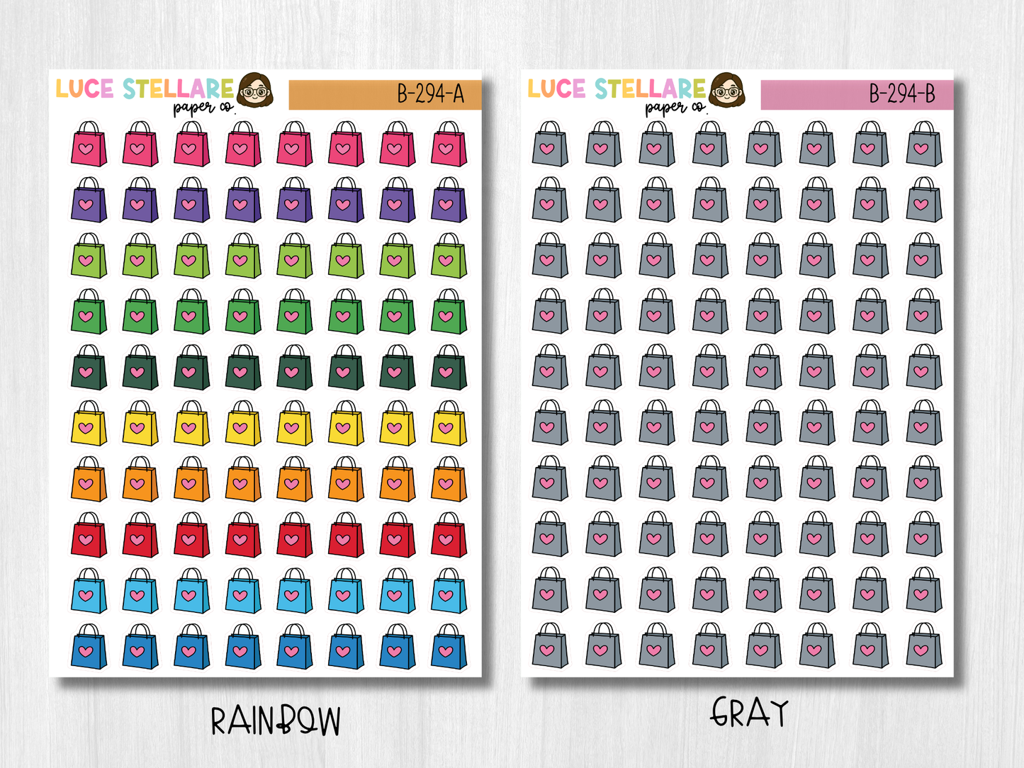 Shopping Bags Planner Stickers / B-294