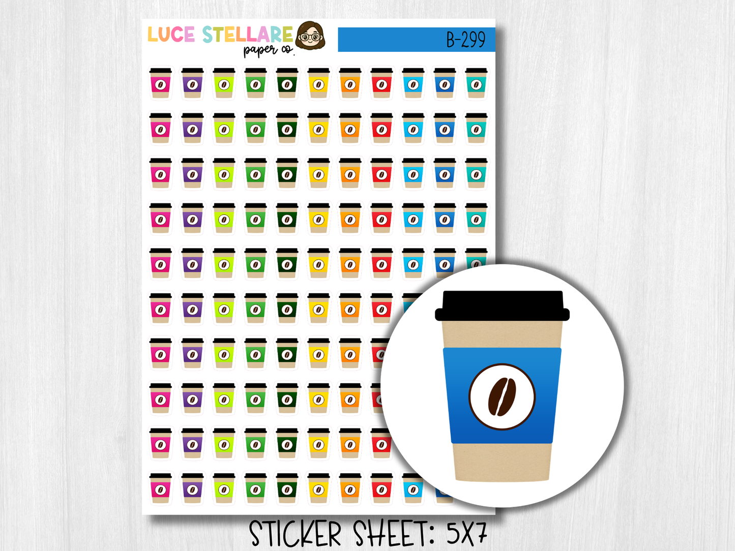 Coffee Planner Stickers / B-299