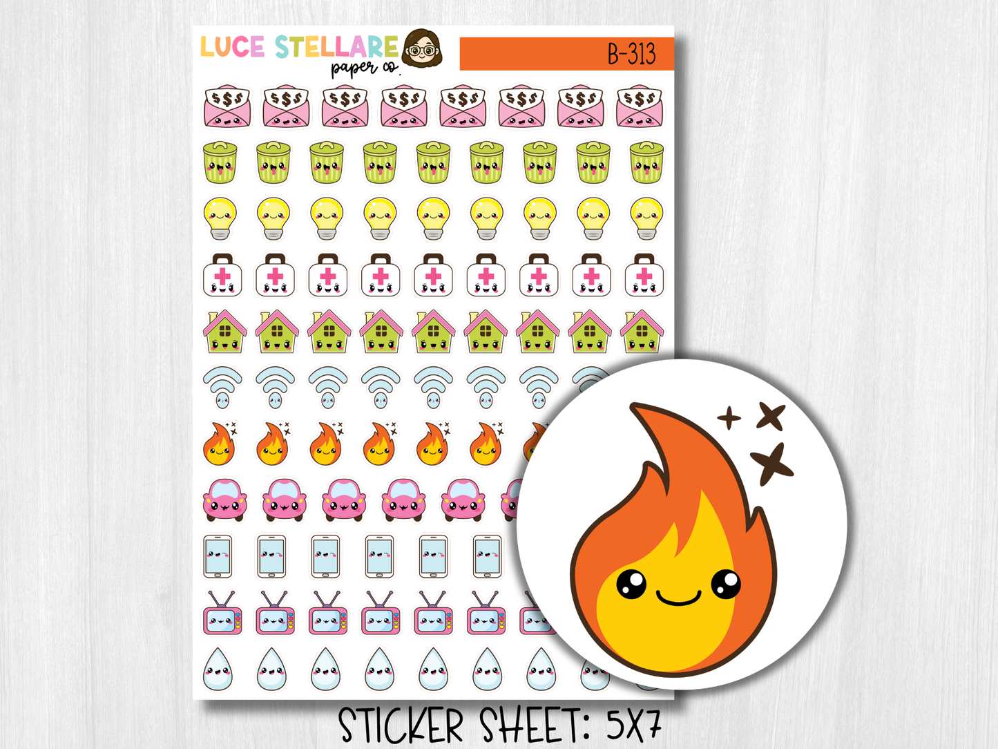 Bill Due Icon Planner Stickers / B-313