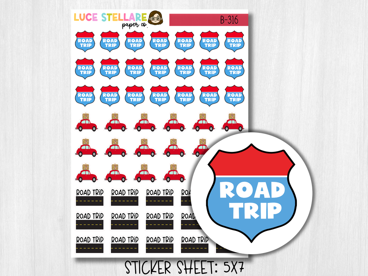Road Trip Planner Stickers / B-316
