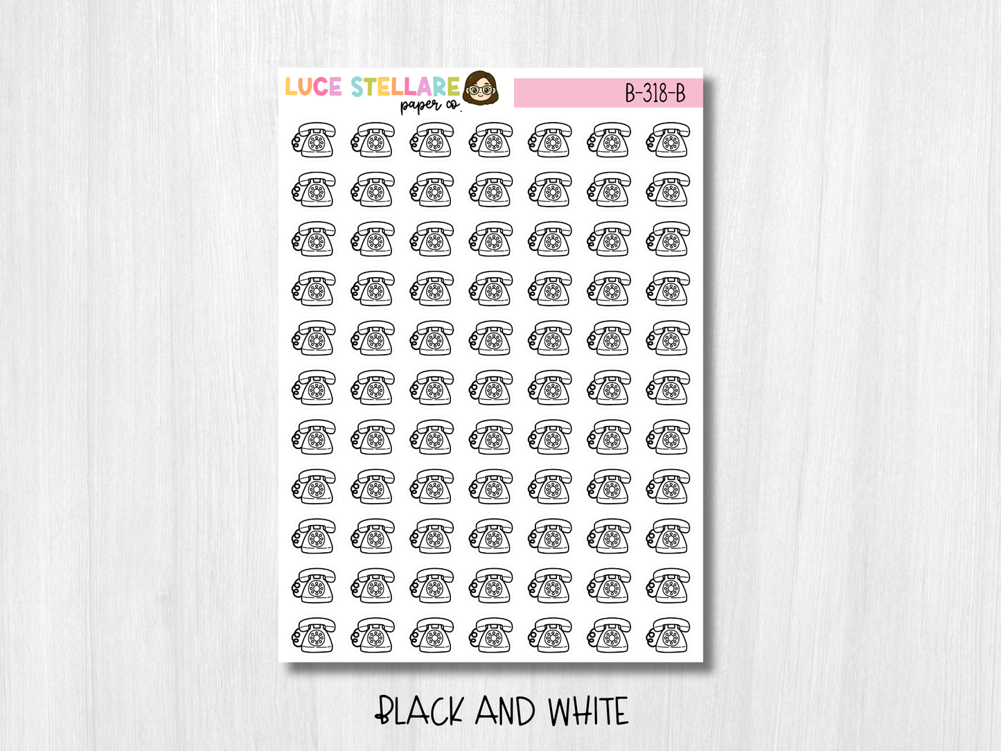 Telephone Planner Stickers / B-318