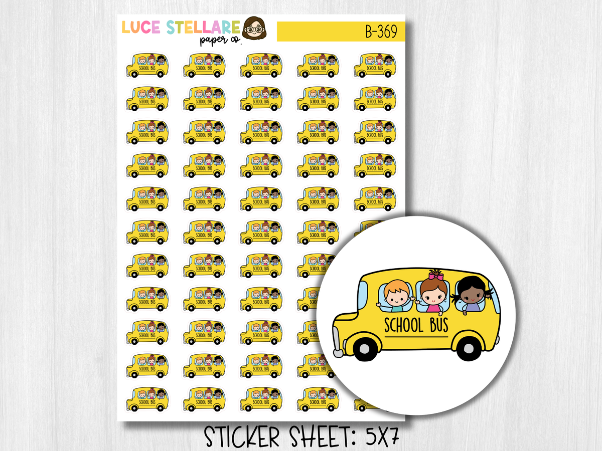 School Bus Planner Stickers / B-369