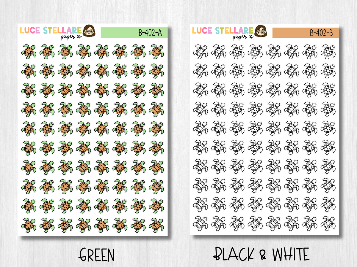 Turtle Icon Planner Stickers / B-402