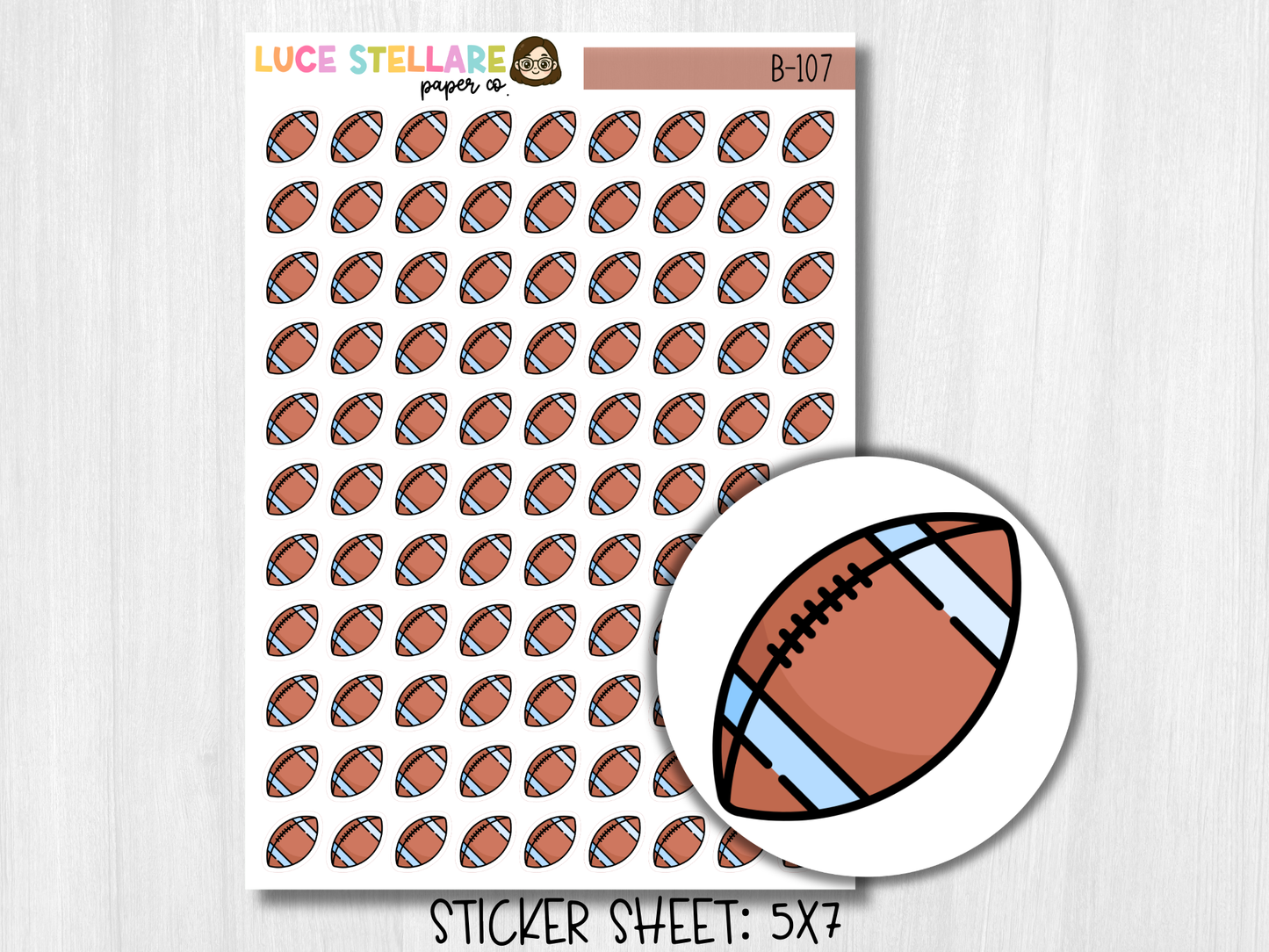 Football Planner Stickers / B-107