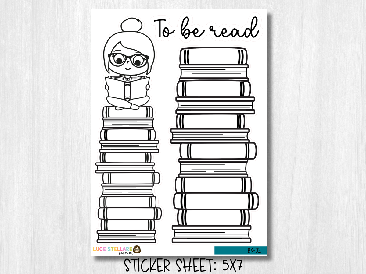 To Be Read Journal Stickers / BK-02