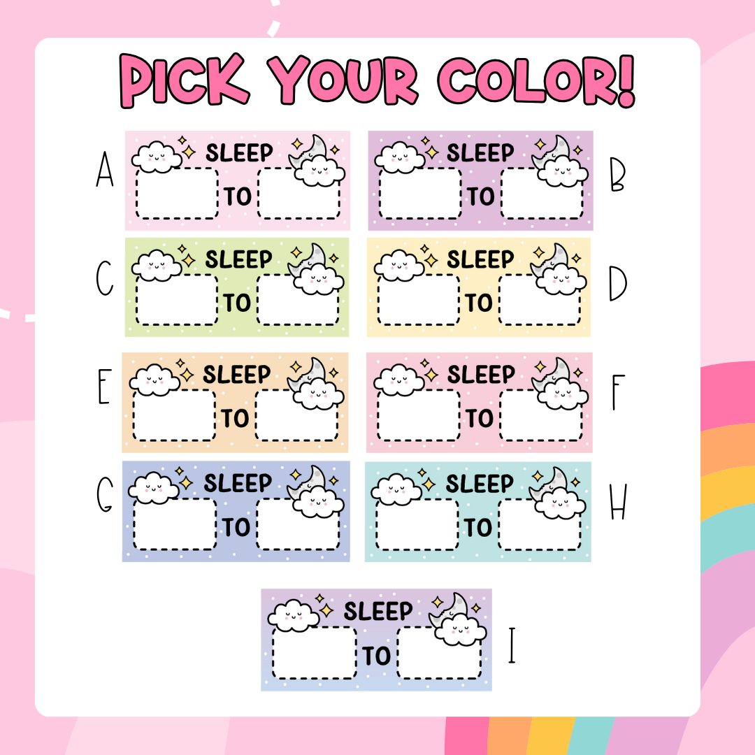 Sleep Tracker Planner Stickers / M-29