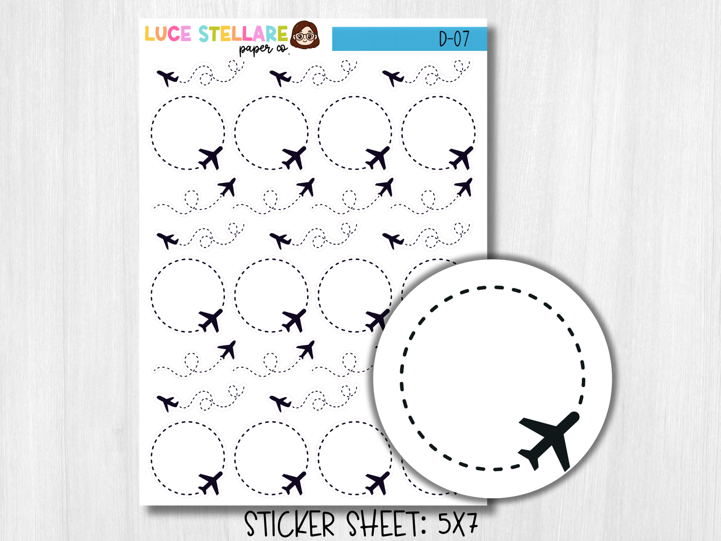 Airplane Planner Stickers / D-07