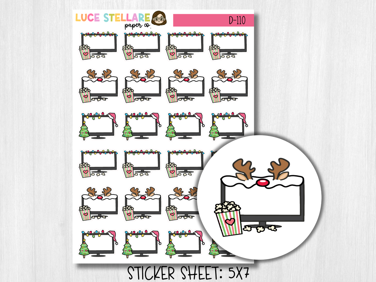 Christmas Movies Planner Stickers / D-110