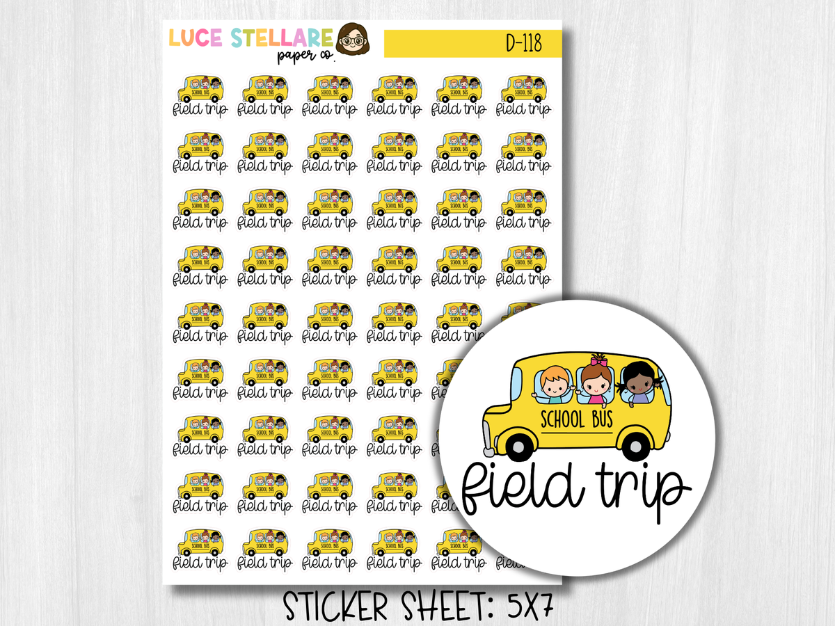 School Field Trip Planner Stickers / D-118