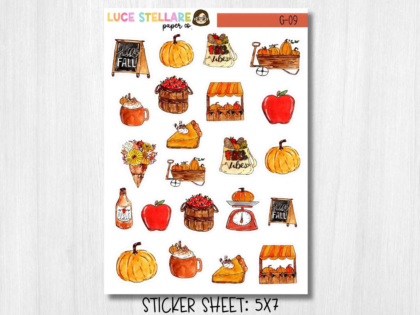Farmers Market Deco Planner Stickers / G-09