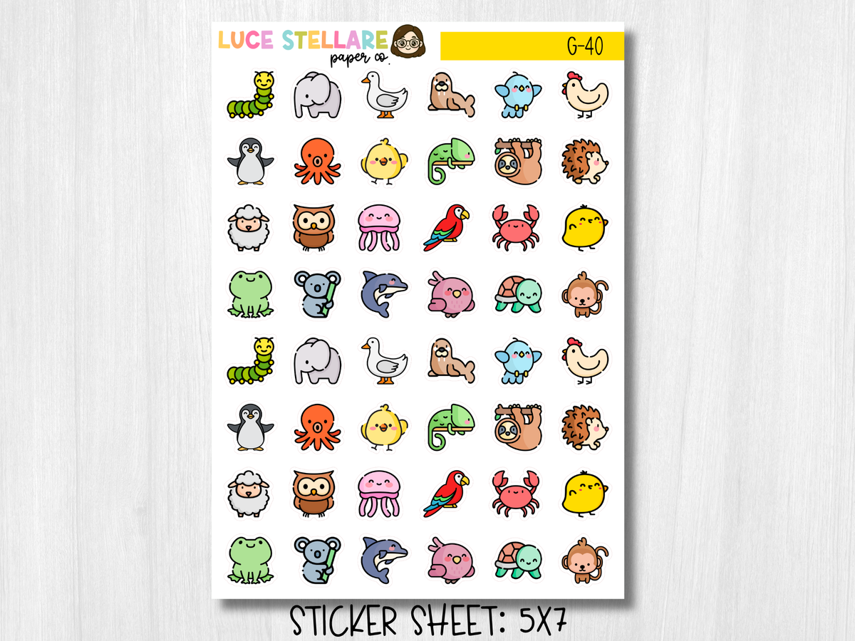 Animal Icons Planner Stickers / G-40