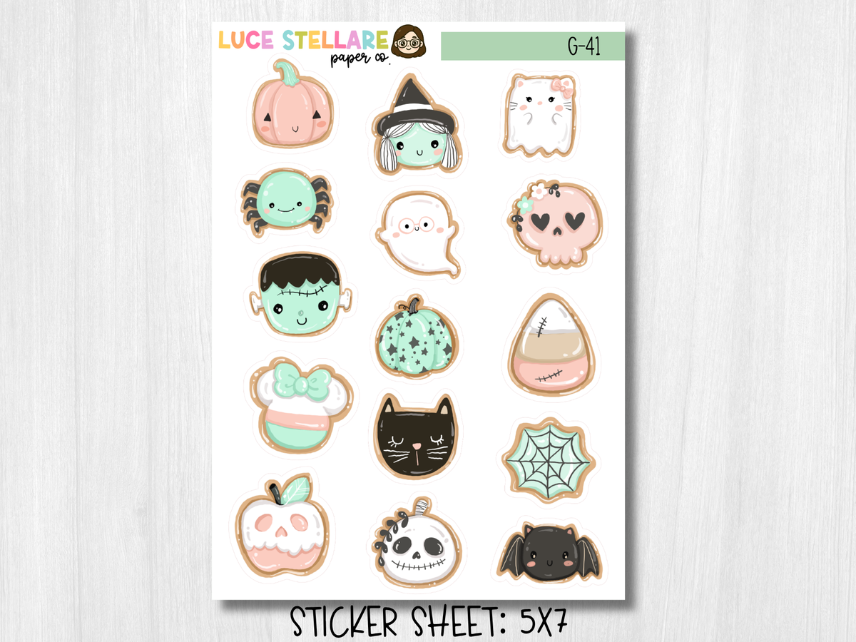 Halloween Cookies Deco Planner Stickers / G-41