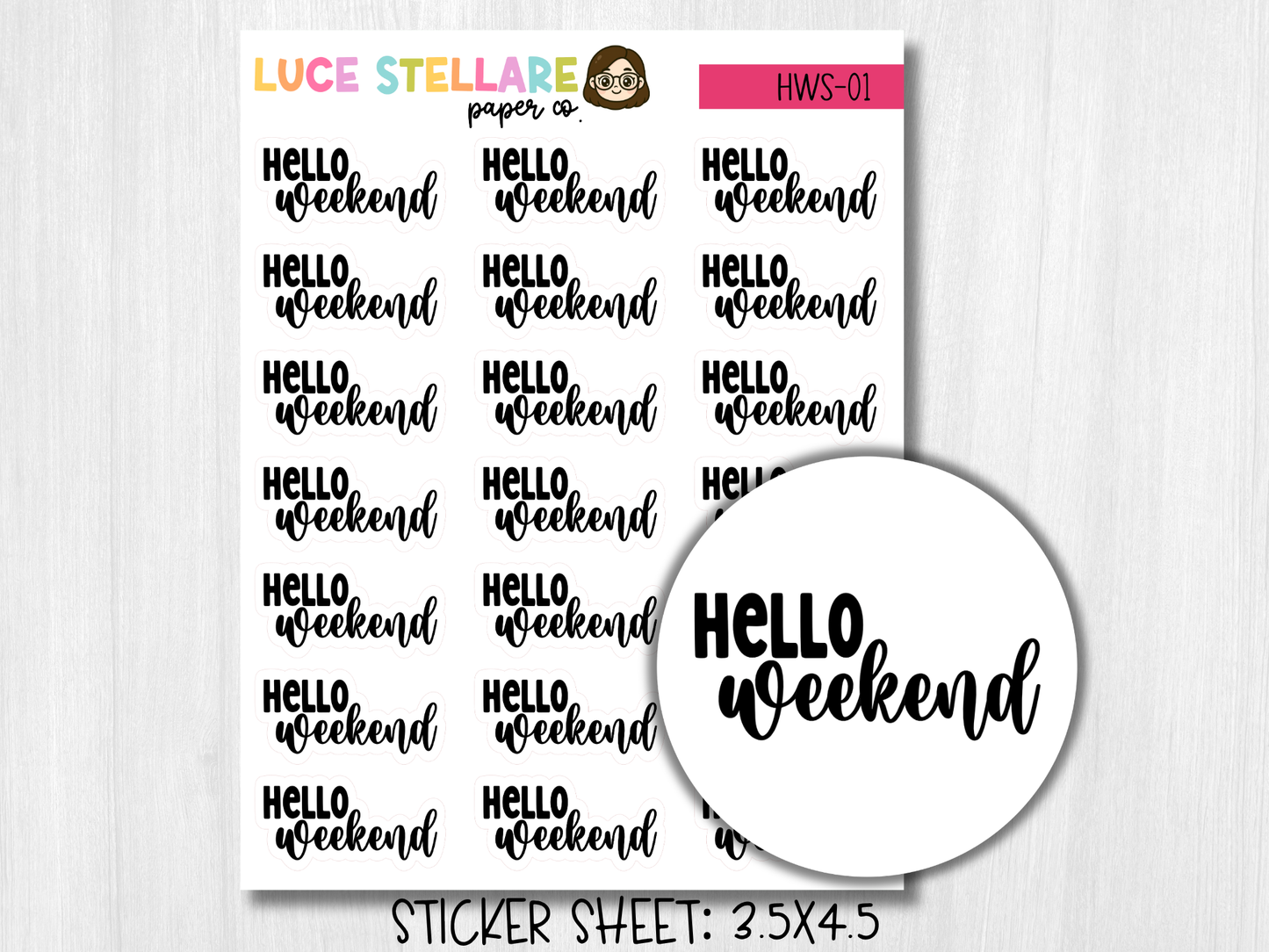 Hello Weekend Planner Stickers / HWS-01