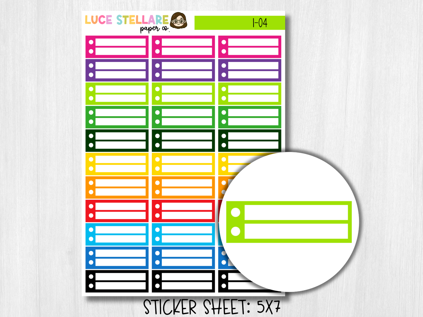 Checklist Quarter Box Planner Stickers / I-04