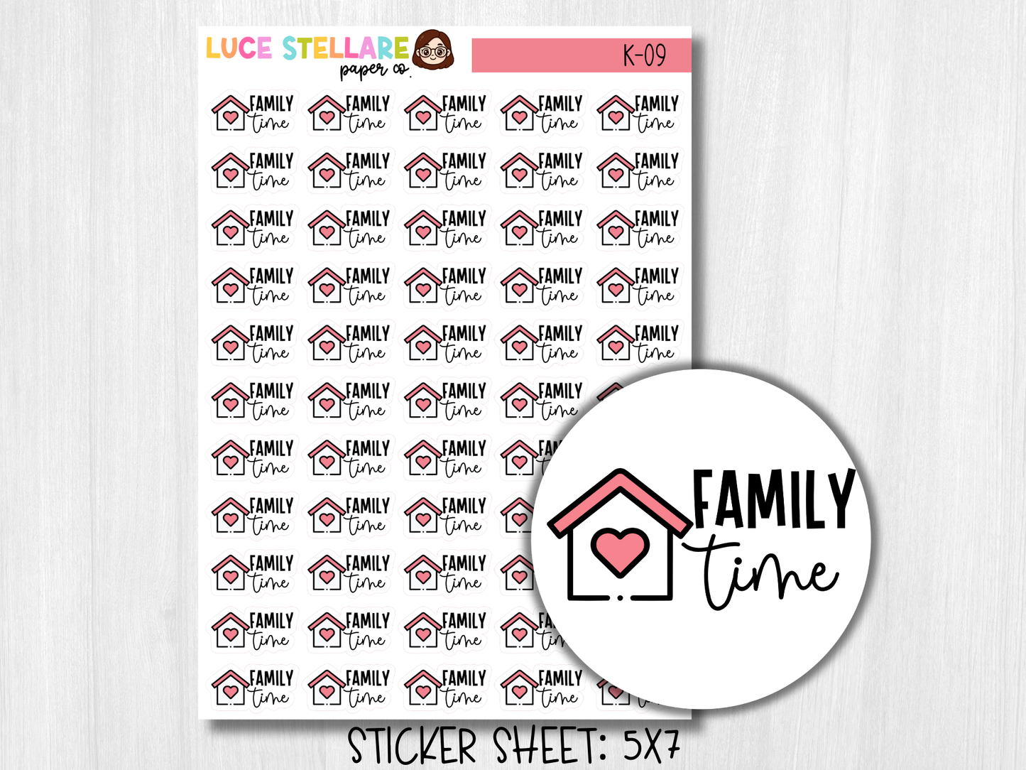 Family Time Planner Stickers /K-09