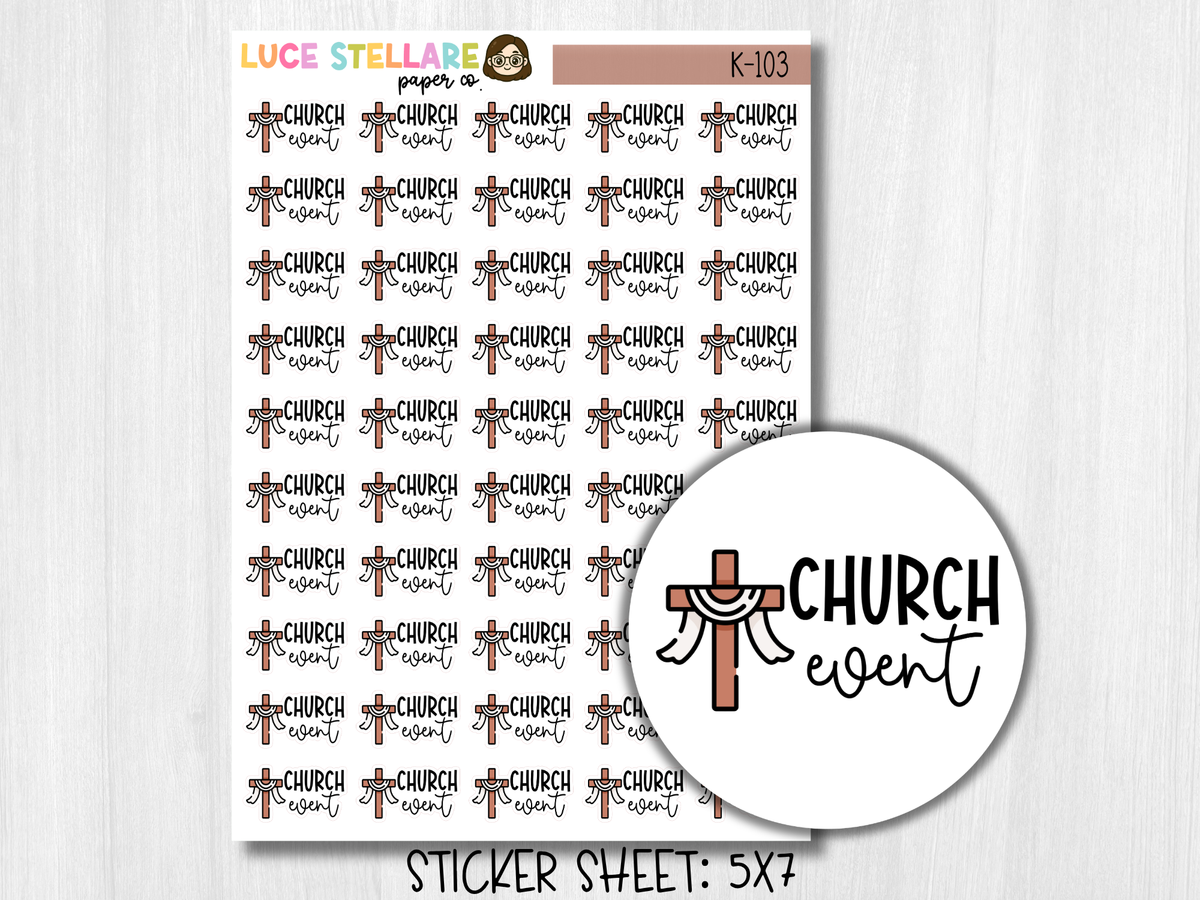 Church Event Planner Stickers / K-103
