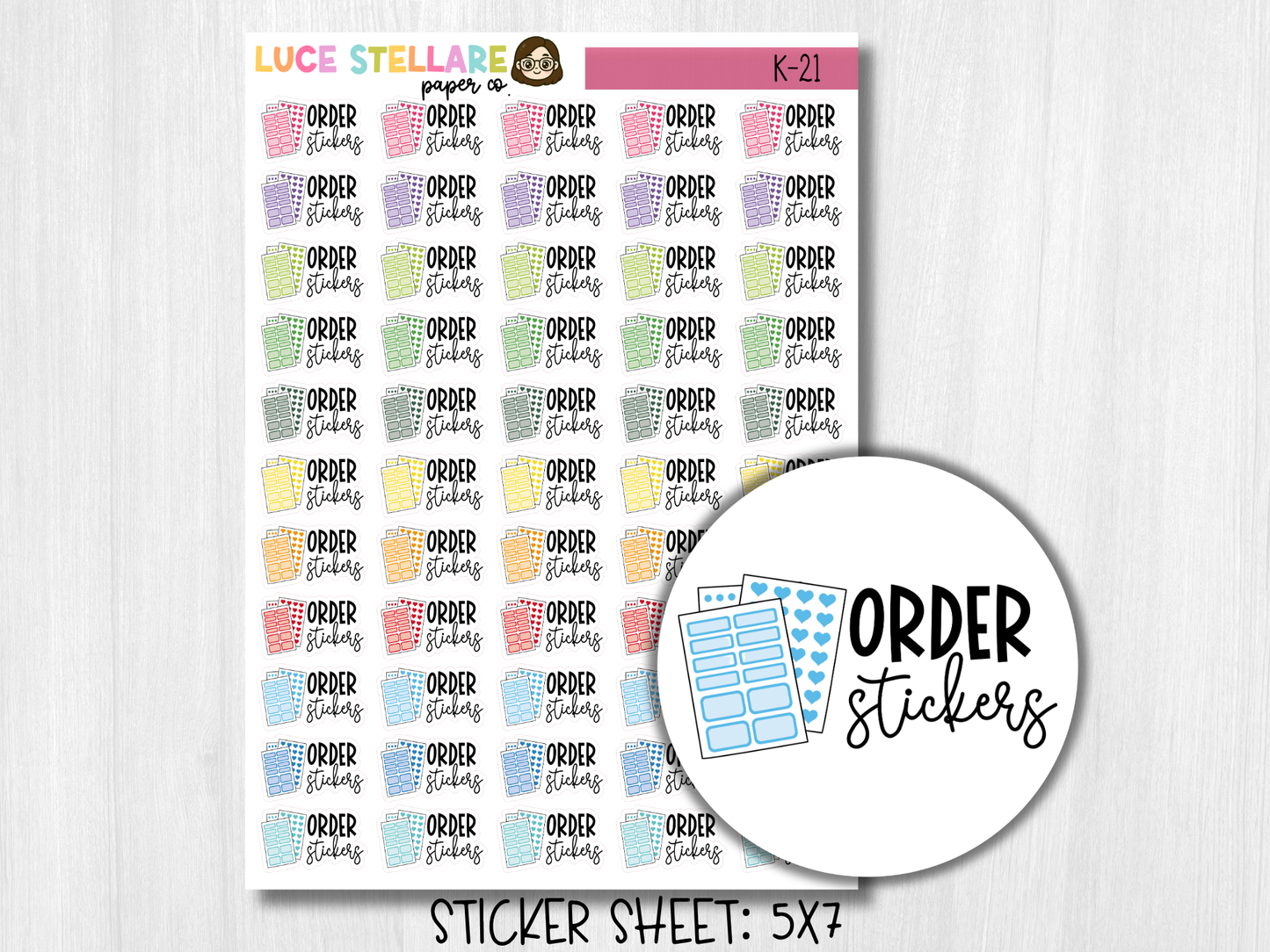 Order Stickers Planner Stickers / K-21