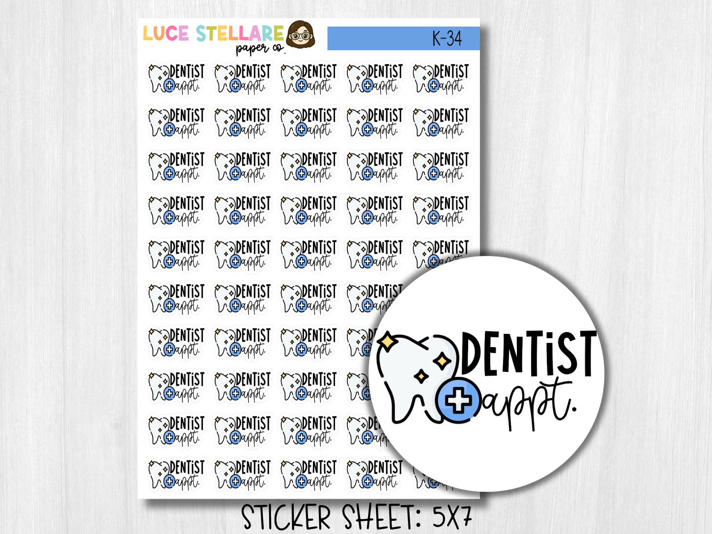 Dentist Appointment Planner Stickers / K-34