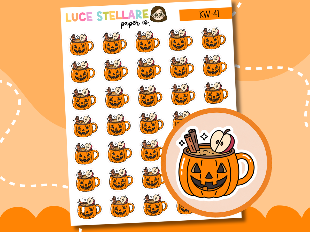 Halloween Coffee Planner Stickers / KW-41