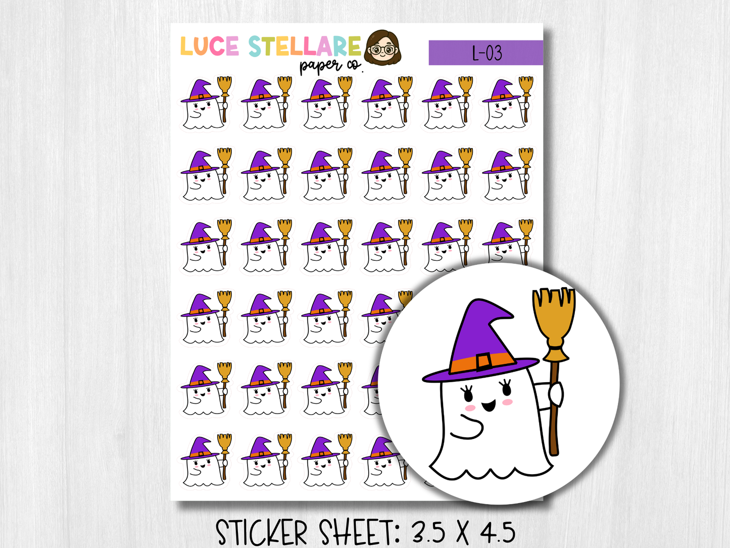 Ghost Cleaning Sticker Sheet / L-03