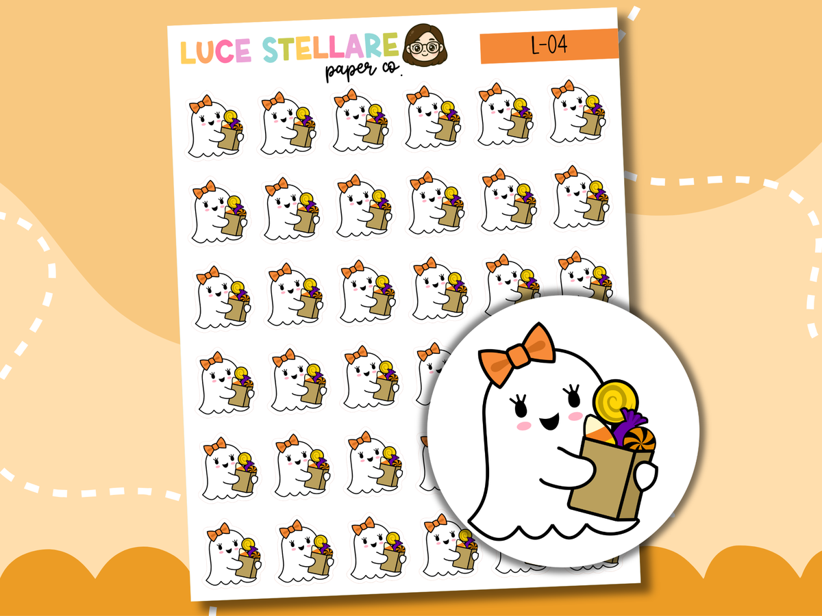 Ghost Grocery Shopping Planner Stickers / L-04