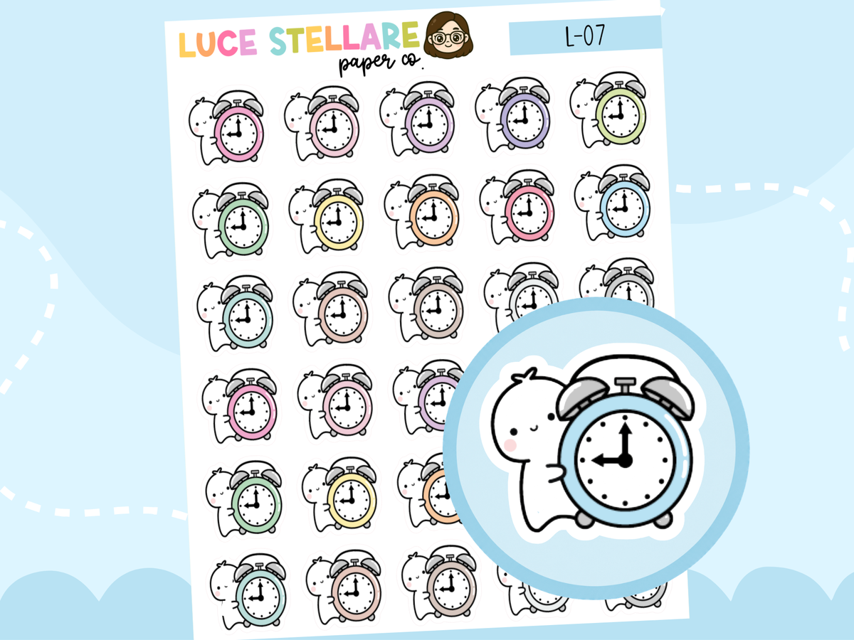 Alarm Clock Planner Stickers / L-07