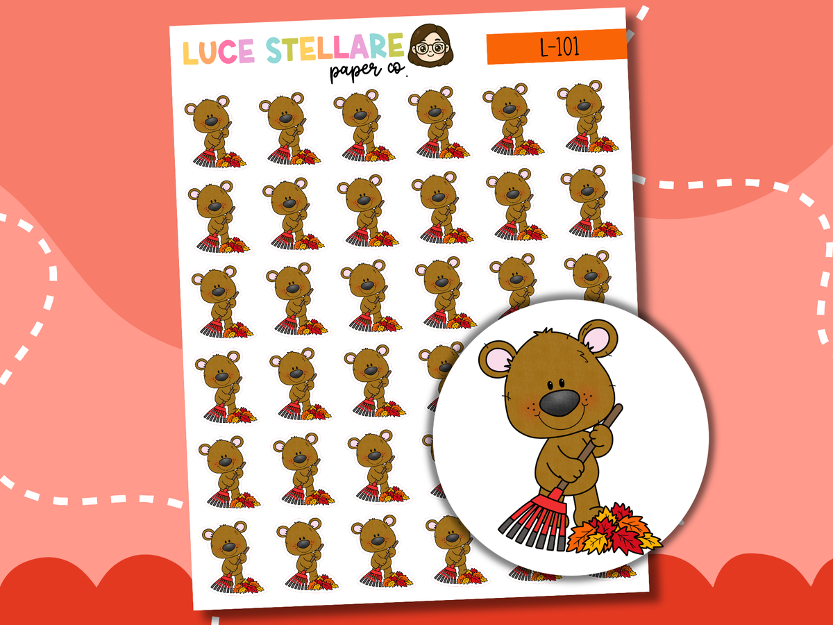 Rake Leaves Planner Stickers / L-101