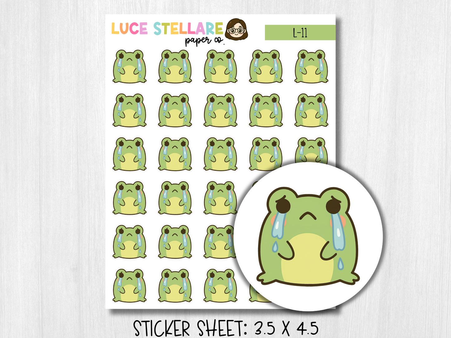 Crying Frog Planner Stickers / L-11
