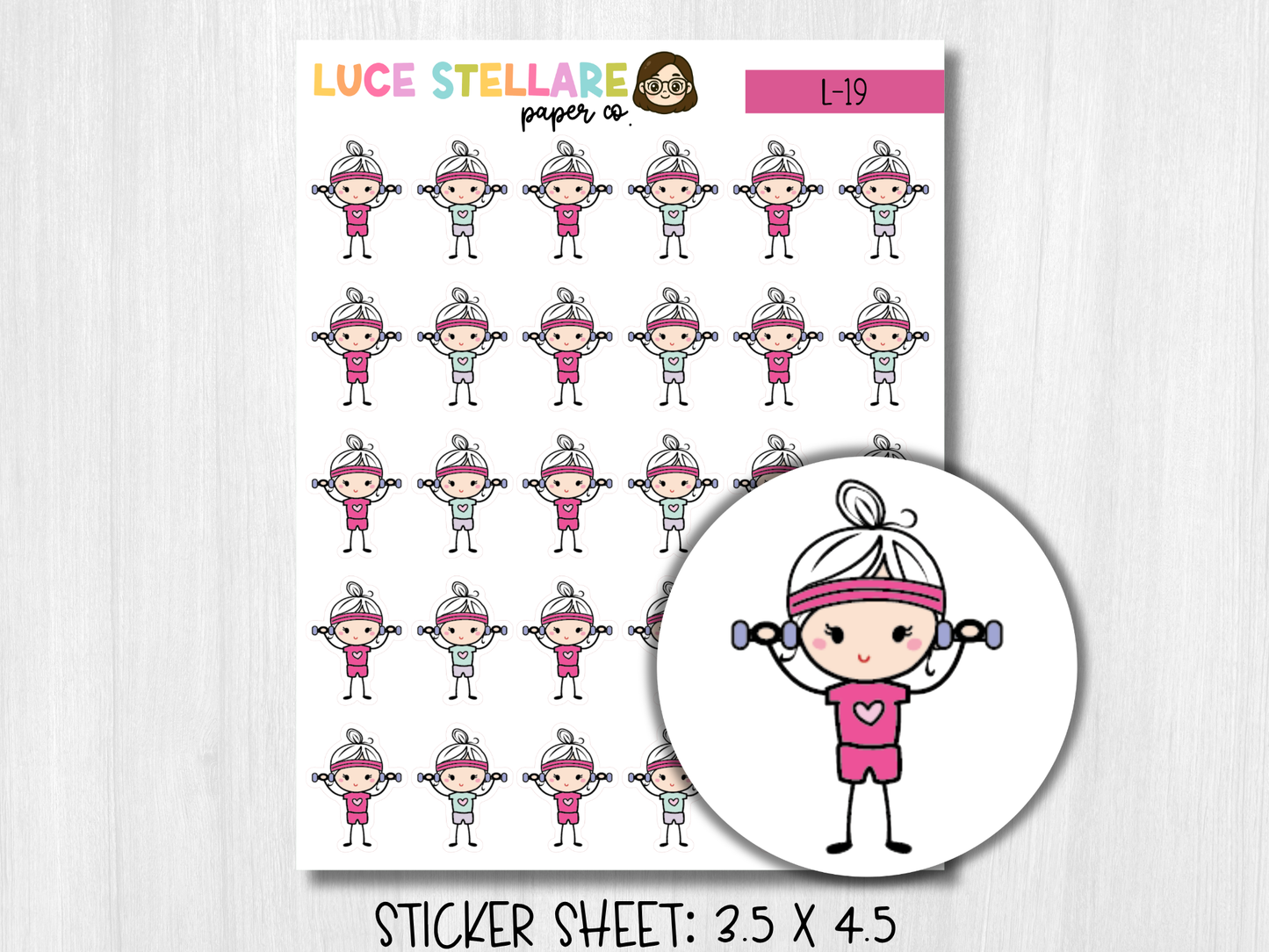 Workout Planner Stickers / L-19
