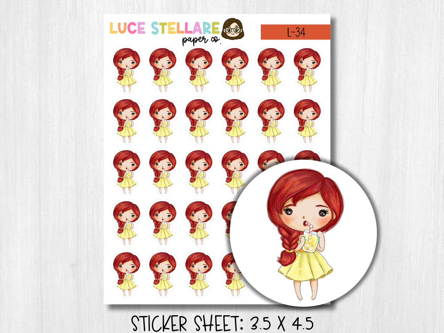 Summer Girl Planner Stickers / L-34