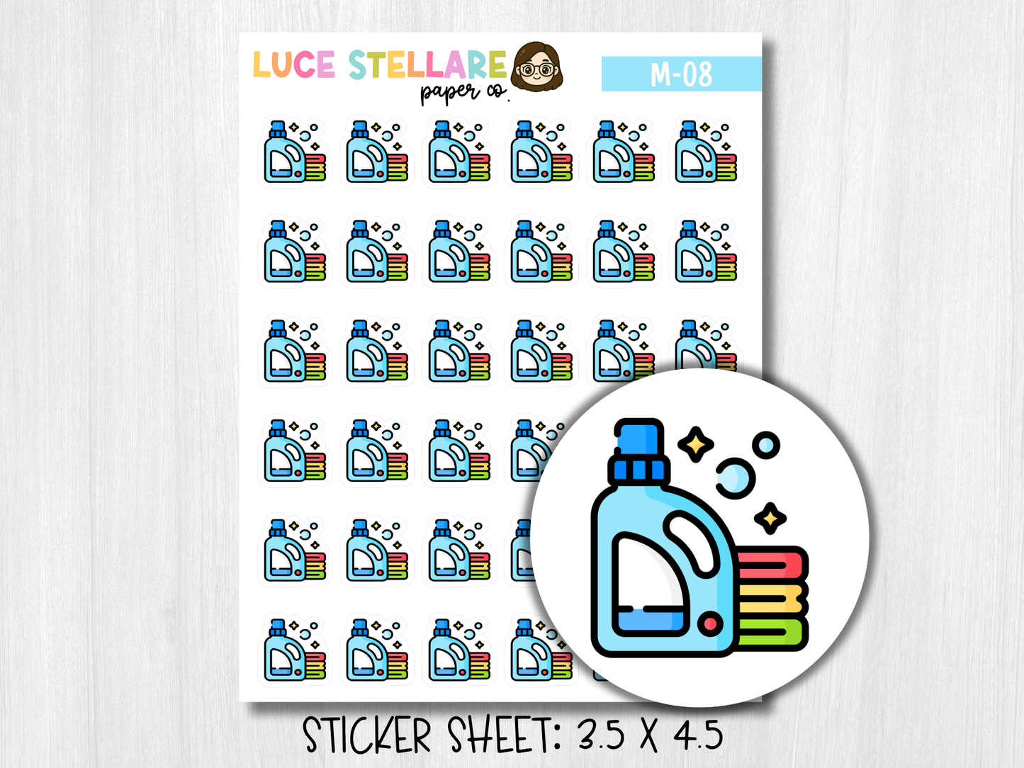 Laundry Planner Stickers / M-08