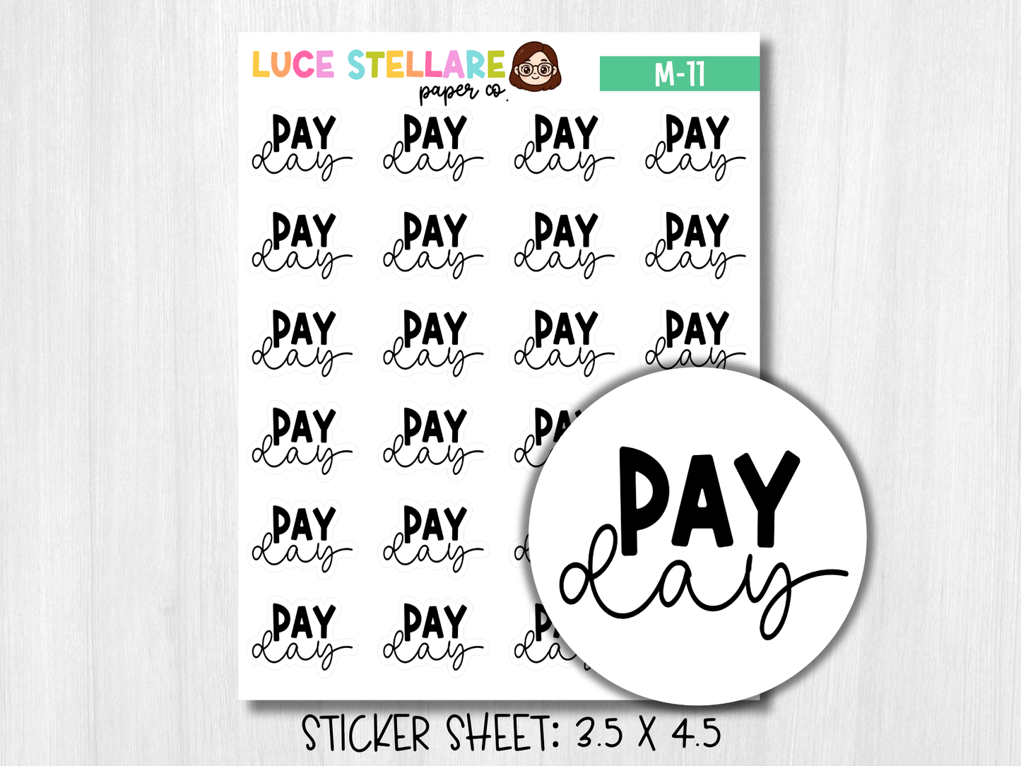 Payday Planner Stickers / M-11