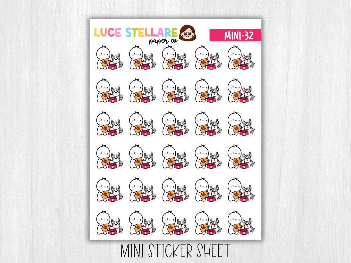 Feed Dog Sticker Sheet / M-32