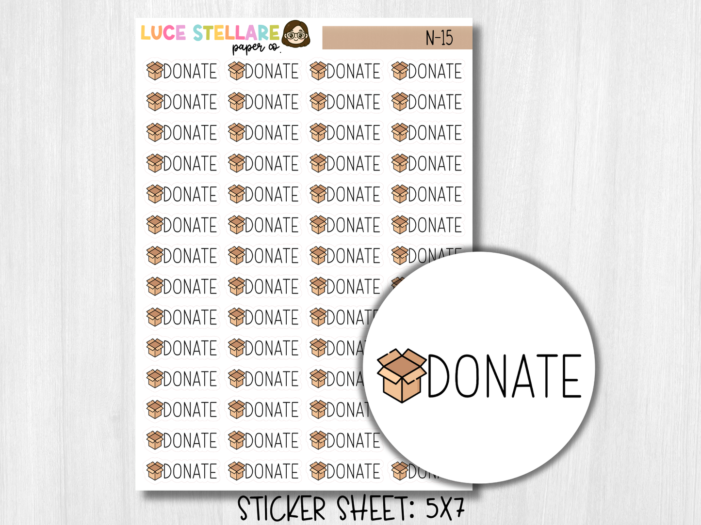 Donate Planner Stickers / N-15