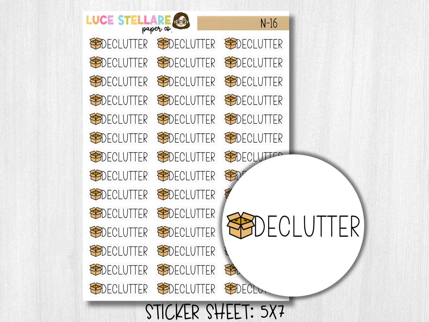 Declutter Planner Stickers / N-16