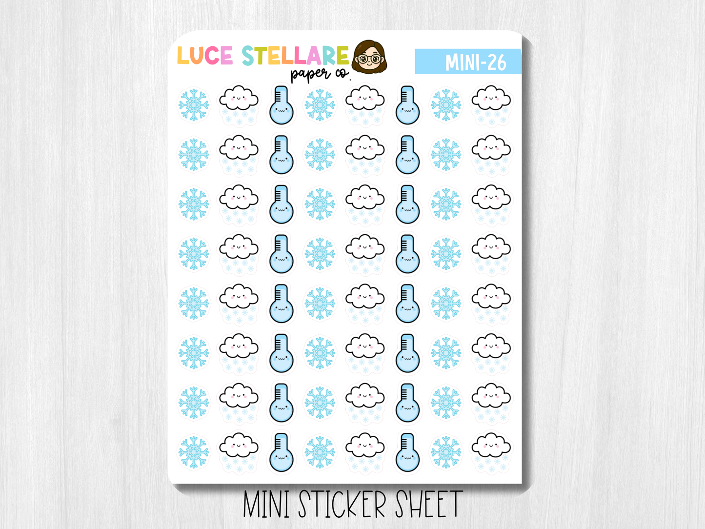 Weather Icon Sticker Sheet / M-26