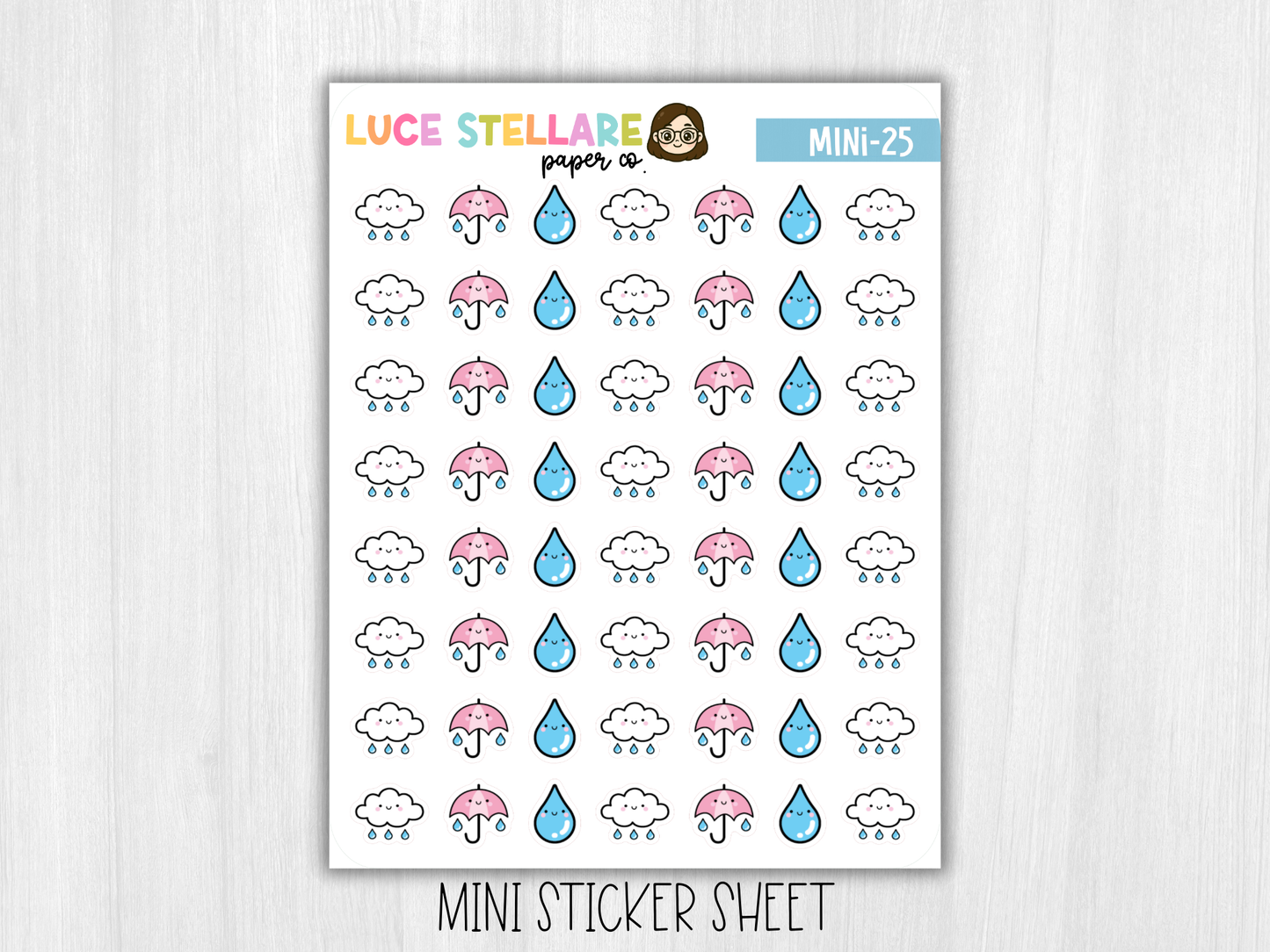 Weather Icon Sticker Sheet / M-25